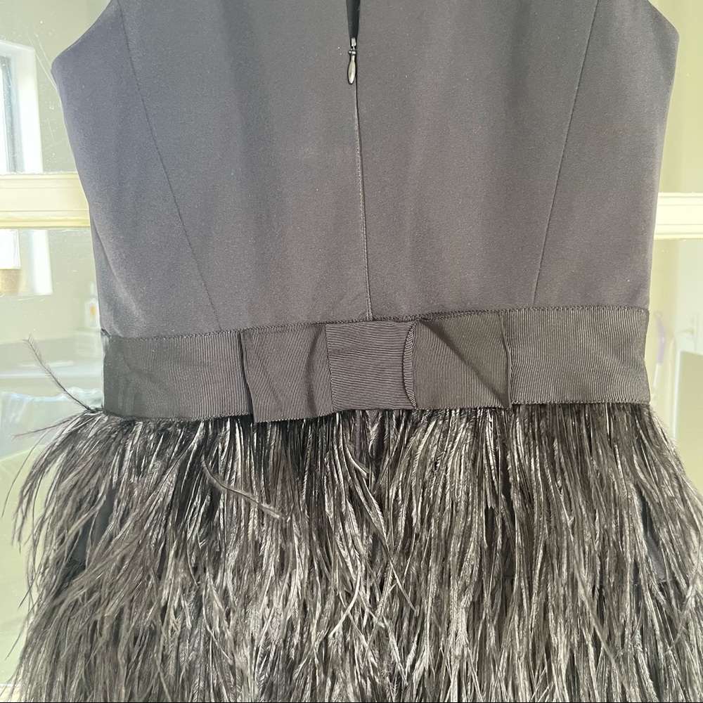 Milly Blair Ostrich Feather Cocktail Dress size 0 - Picture 9 of 15